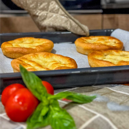 Focaccia ligure tonda all'olio extravergine di oliva