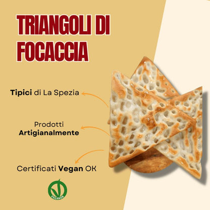 Triangolo di focaccia all'olio extravergine di oliva